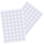 Diam�tre 21mm?108 pi�ces cache vis, blanc, adhesif, vis trou autocollants, meuble, pour armoires, tiroir, ...