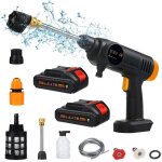 21v nettoyeur haute pression portable: 870psi laveur haute pression sans fil 60 bar avec batterie et ...