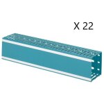 [jamais utilise] lot de 22 goulottes de c�blage longueur 2m legrand lina 25 25x25mm bleu - 036200