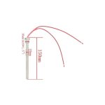 220v 300w 350w bougies allumage pour pole  pellets - diamtre 10mm - longueur 140 150 170mm (filetage ...