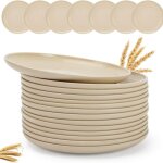 23cm assiettes service de table plastique 14pcs, vaisselle et arts de la table non fragile et lger idal ...