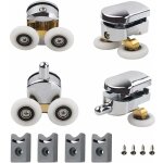 23mm)roulettes doubles de rechange lot de 4 roulettes doubles roues de fixation de rechange roulette ...