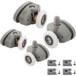 23mm roulette porte de douche, 4pcs 23mm roulettes de porte de douche coulissantes, pour trou de verre ...