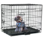Lunsy - 24' cage caisse de transport pliante pour chien en mtal noir, en acier parc pour animaux fil ...