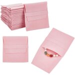 24 pcs pochette � bijoux en microfibre rose, sac � cosm�tiques de poche pochettes � rabat en velours ...