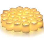 24 pices bougies led flamme vacillante, chandelles clignotantes lampe, chauffe - plat lectriques sans ...