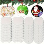 24 pièces de décorations noël à sublimation vierges suspendre, panneau mdf double face, transfert thermique, ... 24 pièces de décorations noël à sublimation vierges suspendre, panneau mdf double face, transfert thermique, ...