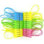 24 pinces  linge pinces  linge pinces  suspendre crochets avec corde  linge cintre coupe - vent (multicolo ...
