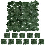 24 x brise - vue lierre, chaque panneau 50 x 50 cm, haie artificielle jardin et balcon, cl�ture en feuilles, ...