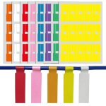 240 �tiquettes adh�sives pour c�bles, 8 couleurs, r�sistantes � l'eau et � la d�chirure, inscriptibles, ...