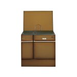Godin - 240163000873 - cuisinire bois arpge 85cm 10, 5kw buches 50cm brun fonce 240163brunfoncepoli ...