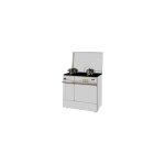 Godin - 240163000810 - cuisinire bois arpge 85cm 10, 5kw buches 50cm blanc dessu 240163blancpoli