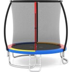 244 / 305 / 366 cm trampoline exterieur enfant, trampoline fitness avec filet s�curit�, �chelle, structure ...