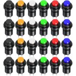 24pcs 12mm verrouillage bouton - poussoir interrupteur spst on / off ac 250v / 1. 5a 125v / 3a, verrouillable ...