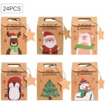 24pcs boîtes sacs de cadeaux de noël(9. 4614cm), pochette cadeau kraft noël, boîtes cadeau de noël en ... 24pcs boîtes sacs de cadeaux de noël(9. 4614cm), pochette cadeau kraft noël, boîtes cadeau de noël en ...