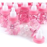 24x bo�te � drag�es mini biberon 4x9cm strass ours rose cadeau faveur bonbonni�re fille b�b� bapt�me