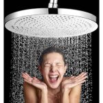 25 cm rond plaque d'abondance douche haute pression, grande douche fixe, douche �conome d'eau, plaque ...