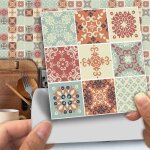 Memkey - 25 pcs carrelage adhésif 15x 15cm stickers muraux autocollants de carreaux adhésifs carrés plats ... Memkey - 25 pcs carrelage adhésif 15x 15cm stickers muraux autocollants de carreaux adhésifs carrés plats ...