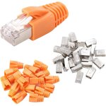 25 pcs cat6 connecteurs rj45 m�talliques blind�s prise modulaire - cat 6 ftp 8p8c r�seau rj45 c�ble connecteur ...