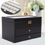 25 slots bote  montres avec couvercle en verre bote  bijoux bote organisateur lunettes de soleil ...