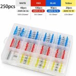 250 pcs joint de soudure connecteur de fil, thermortractables souder bout  bout seal connecteurs electriques ...