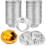 250 pi�ces moule � tarte aluminium jetable moule � tarte aux oeufs plat � tarte en papier d'aluminium ...