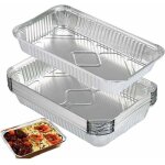 25pcs barquettes aluminium accessoire de barbecue pour cuisson, rougeurs, p�tisserie, cong�lation et ...