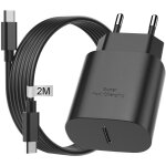 25w chargeur samsung charge rapide avec c�ble usb c 2m pour samsung galaxy s24 ultra s23 s22 s21 s20, ...
