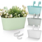 Jamais utilis�]27 cm pots de fleurs en m�tal � suspendre 4 pi�ces, grand pot fleur suspendre metal pour ...