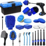 27pcs lot de brosse nettoyage voiture, brosse jante voiture pinceau detailing auto, kit de brosse nettoyage ...