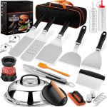 27pcs spatule plancha accessoires pour hommes, teppanyaki grill set d'ustensiles de barbecue inox, hibachi ... 27pcs spatule plancha accessoires pour hommes, teppanyaki grill set d'ustensiles de barbecue inox, hibachi ...