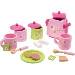 2849 service � th� pour enfants  fleuri  en bois, accessoires pour la cuisine des enfants, 17 pcs. � ...