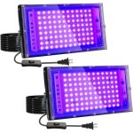 2pcs 100w lumiere noire, lumi�re noire projecteur uv led, imperm�able ip65 lampe lumiere noire, pour ...