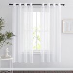 Tuserxln - 2pcs 134160cm rideau voilage - double panneaux rideau en voile tulle avec oeillets draperies ... Tuserxln - 2pcs 134160cm rideau voilage - double panneaux rideau en voile tulle avec oeillets draperies ...