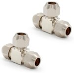 2pcs 8mm manchon de compression, tube à trois voies de diamètre égal, argent, pour la climatisation et ... 2pcs 8mm manchon de compression, tube à trois voies de diamètre égal, argent, pour la climatisation et ...