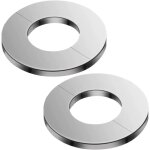 2pcs acier inoxydable cache tuyau radiateur - couvercles pour embellir vannes et tuyaux - pour les douches, ...