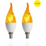 2pcs ampoule flamme led flamme effet scintillant ampoules de feu exterieur a lenvers ampoule lampe decoration ...