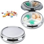 Aougo - 2pcs bo�te � pilules en m�tal �tanche, bo�te � pilules portable, pillbox, pilulier portable et ...