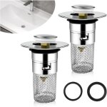 Rnemitery - 2pcs bonde de lavabo, bonde lavabo avec filtre amovible 33 - 40mm, bouchon lavabo salle de ... Rnemitery - 2pcs bonde de lavabo, bonde lavabo avec filtre amovible 33 - 40mm, bouchon lavabo salle de ...