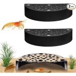 2pcs cachettes crevettes créatives en plastique, cachette sous - sol demi - cercle, en abs, pour jouer ... 2pcs cachettes crevettes créatives en plastique, cachette sous - sol demi - cercle, en abs, pour jouer ...