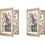 2pcs cadre photo d'art pour enfants, cadre rangement pour dessin enfant  ouverture frontale, cadre photo ...