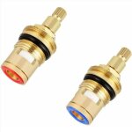 2pcs cartouche ceramique mitigeur, laiton r�sistant corrosion joint tete, robinet ceramique universel ...