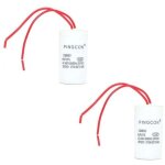 2pcs cbb60 ac 450v condensateur de fonctionnement du moteur de cylindre conducteur 2 filscbb60?4uf? - ...
