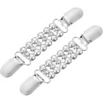 2pcs clips de pull en strass, clips vintage pour robe, clips de serrage arri�re, clips de col de cardigan, ...