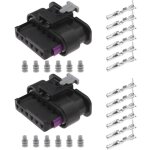 2pcs connecteur de feu arri�re de voiture � 6 broches 61132359993 compatible avec bmw s�rie 1 2 3 4 f20 ...