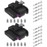 2pcs connecteur de feu arri�re de voiture � 6 broches 61132359993 compatible avec bmw s�rie 1 2 3 4 f20 ...