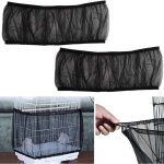 2pcs couverture de cage housses pour cages � oiseaux maille couverture protection cage, jupe de garde ...