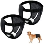 2pcs culotte chiennes chaleurs l protection couche chien femelle lavable couche pour femelle r�glable ...