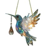 2pcs d�coration de fen�tre en forme de colibri, attrape - soleil, en acrylique, pour fen�tre, terrasse, ...