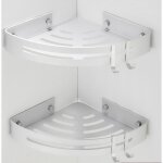 2pcs �tag�re de douche sans per�age eckeregal duschregal avec 2 crochets en aluminium duschkorb inoxydable ...